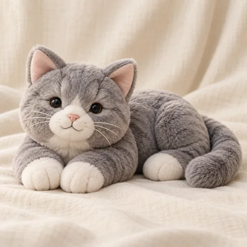 Peluche lestée chat