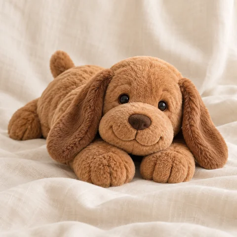 Peluche lestée chien