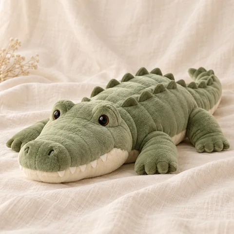 Peluche lestée crocodile
