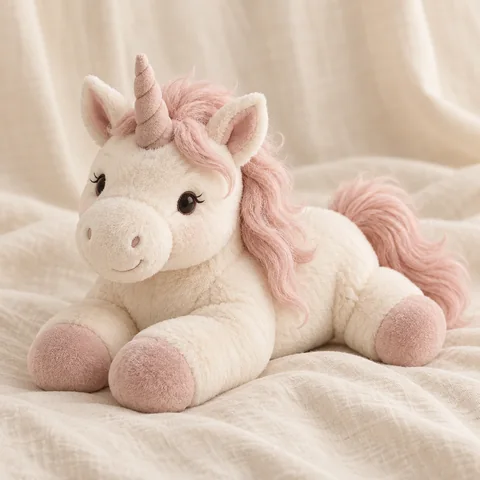 Peluche lestée licorne