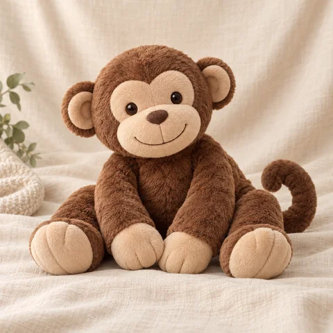 Peluche lestée singe