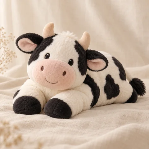 Peluche lestée vache