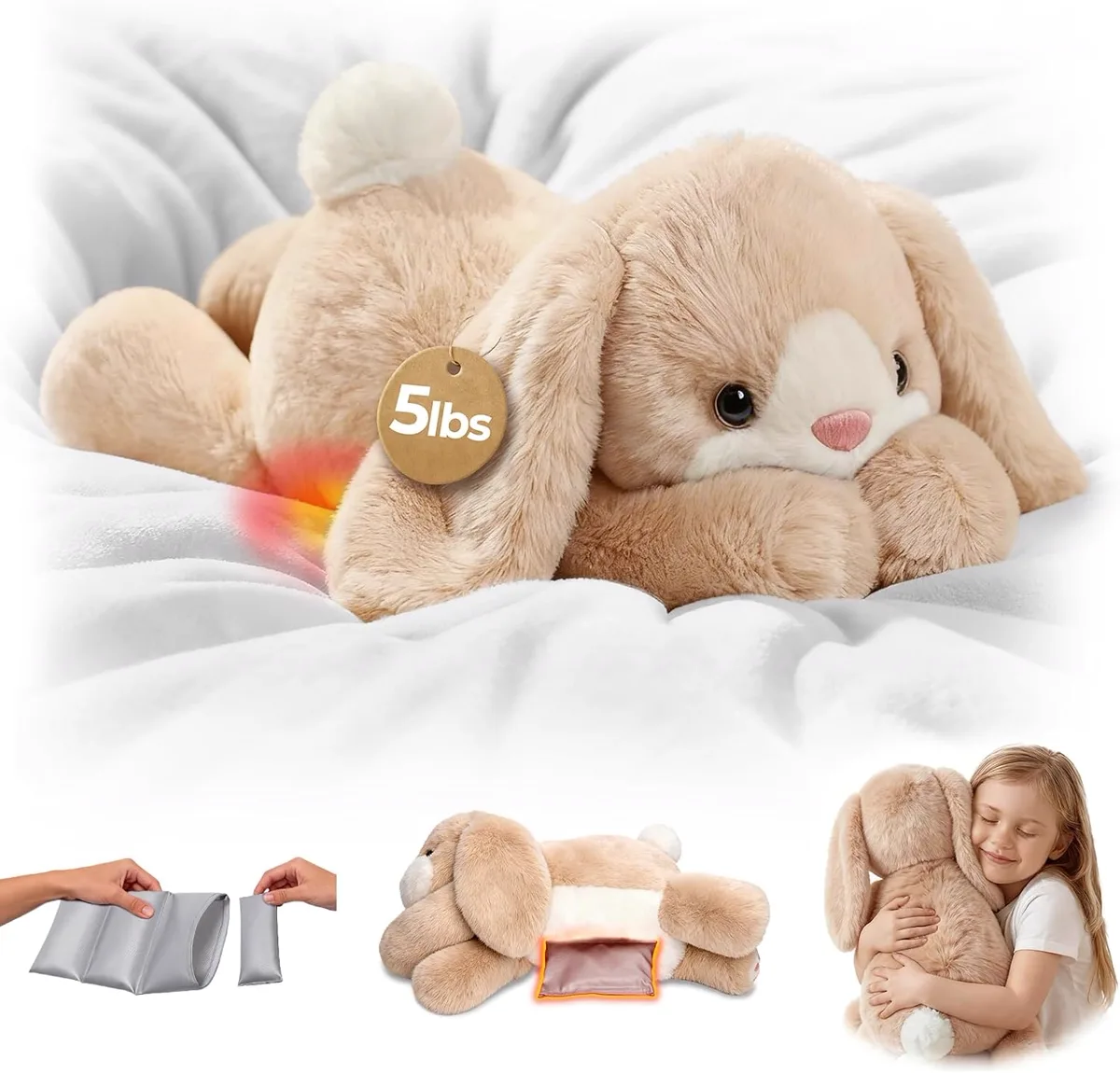 Mewaii Peluche Lestée Lapin 2,3 kg