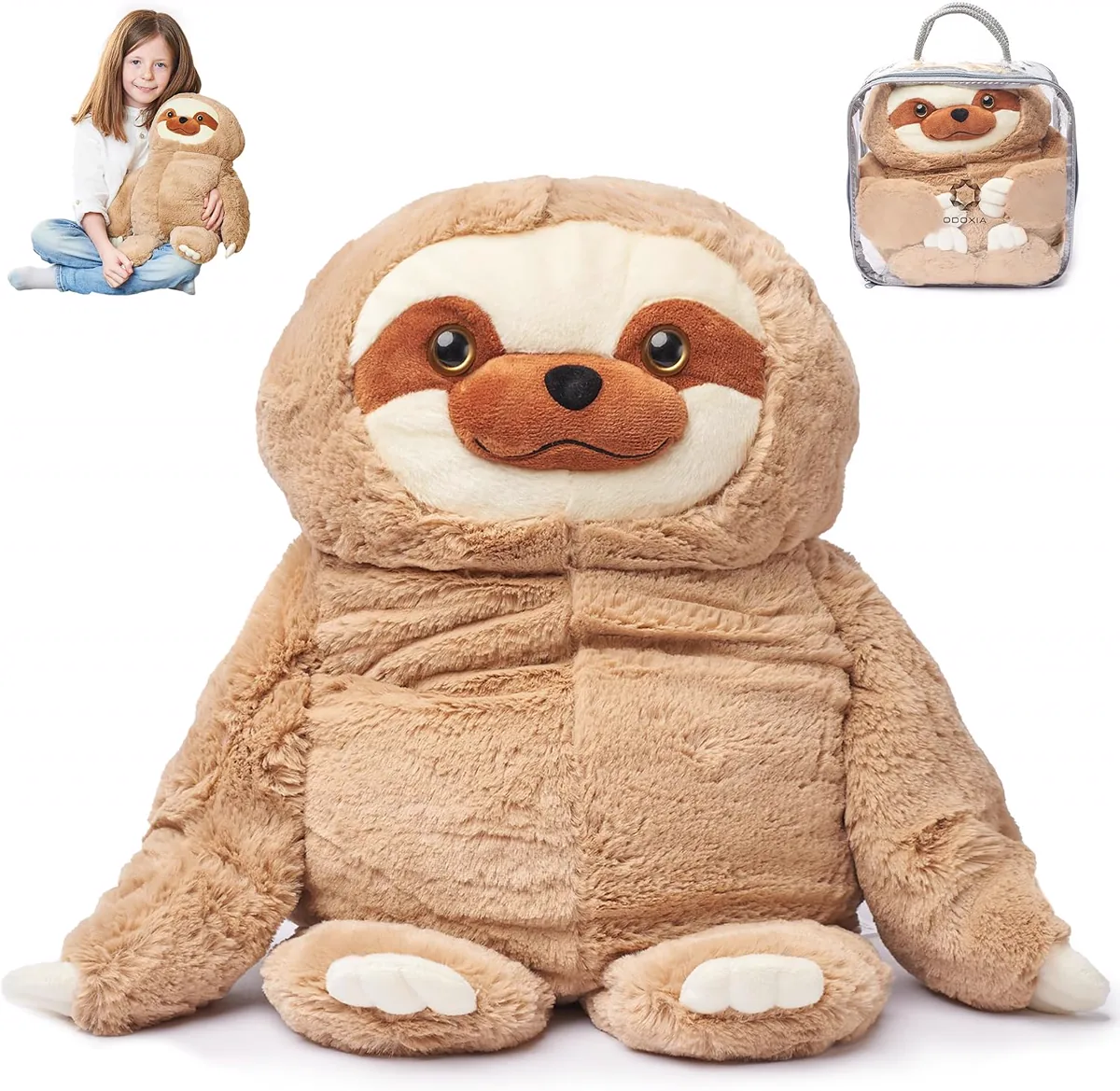 ODOXIA Peluche Lestée Paresseux Anti-Anxiété 2,3 kg