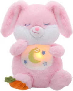 seOSTO Lapin Qui Respire avec Lumières et Musique (Rose)