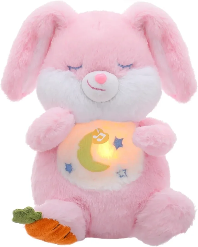 seOSTO Lapin Qui Respire avec Lumières et Musique (Rose)
