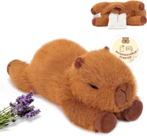 shownicer Capybara Peluche Chauffante Lin et Lavande 580 g